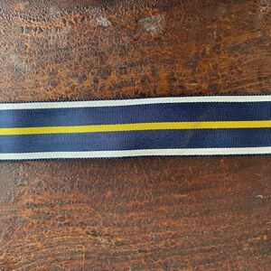 J Crew navy striped ribbon belt
